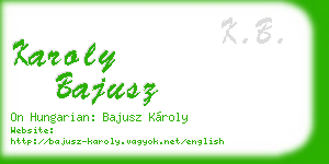 karoly bajusz business card